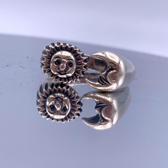 Vintage Sterling Silver Sun and Room Ring - Bypass Ring - Picture 1 of 6
